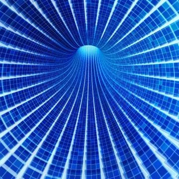 Technology tunnel graphic background 3d rendering Stock Illustration