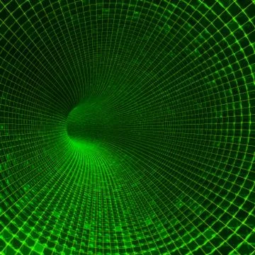 Technology tunnel graphic background 3d rendering Stock Illustration