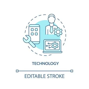 Technology turquoise concept icon 스톡 일러스트