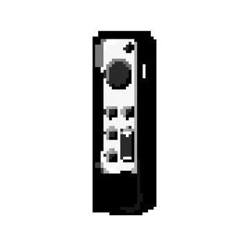 Technology tv remote game pixel art vector illustration Stock Illustration
