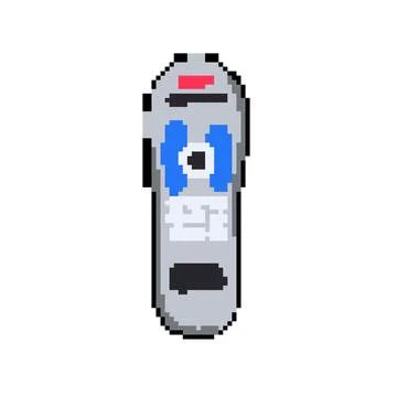 Technology tv remote pixel art vector illustration Stock Illustration