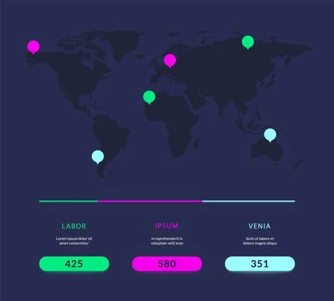 Technology UI infographic. Admin dashboard, interactive data app business chart Stock Illustration