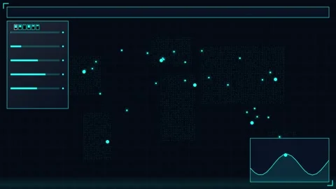 Technology UI, Sci Fi HUD, and Cyber Animation Bundle Stock Footage 343137674