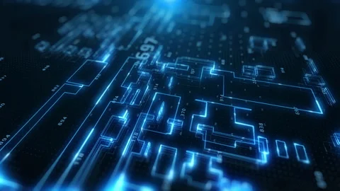 Technology UI statistic digital data binary network transferring platform Stock-Footage 330277407