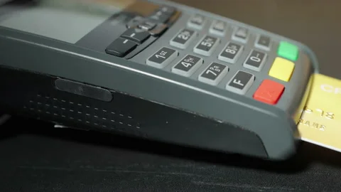 Technology for using credit cards to pay for services via EDC Stock Footage 167641867