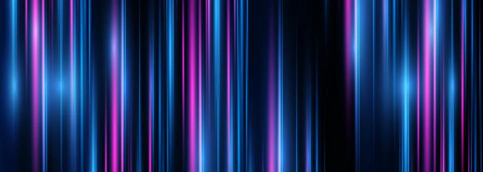 Technology vector abstract background with vertical glowing neon lights effect. 스톡 일러스트