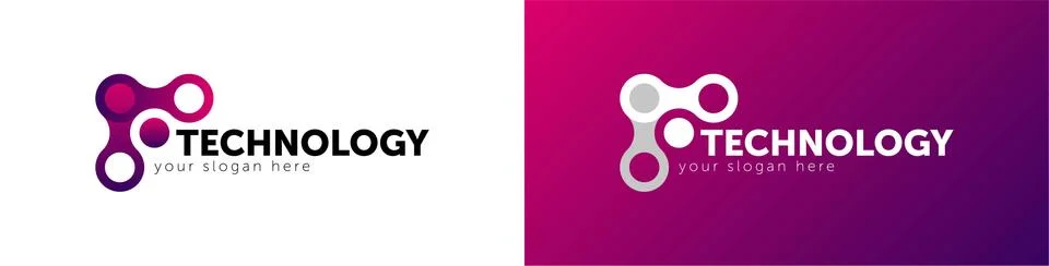 Technology - vector logo for corporate identity. Abstract chip sign. Network Stock Illustration