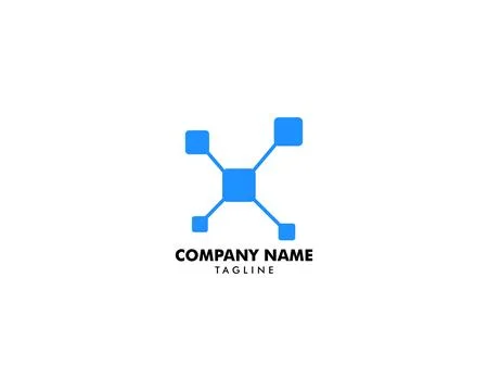 Technology Vector Logo Template Design Stock Illustration