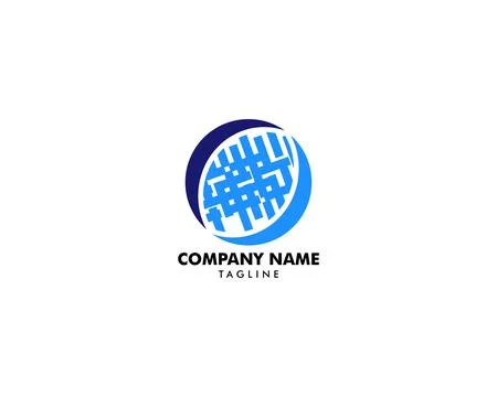 Technology Vector Logo Template Design Stock Illustration