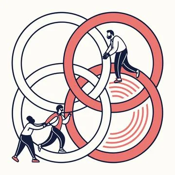 Technology Virtual Innovative Minimal Stock Illustration