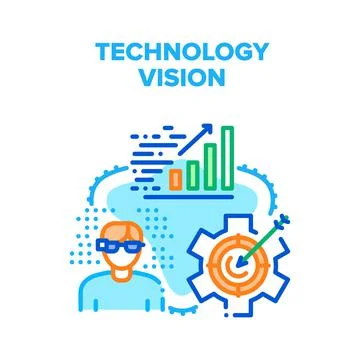 Technology Vision Of Future Vector Concept Color Stock Illustration