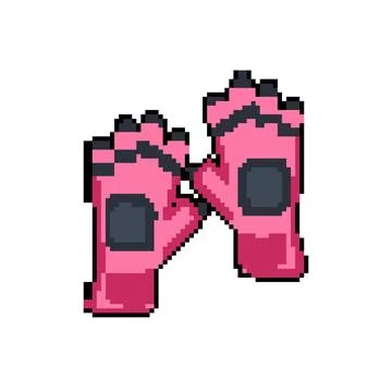 Technology vr glove pixel art vector illustration Stock Illustration