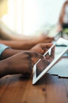 Technology that was made to simplify business. an unrecognisable businessman Stock Photos