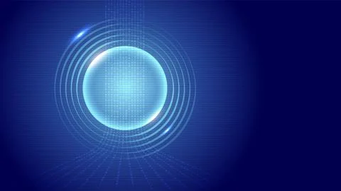 Technology-Wave-Circle-Data-Background-Abstract イラスト素材