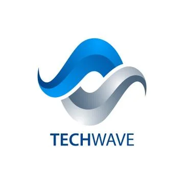 Technology wave infinite logo concept design. Symbol graphic template element Stock Illustration