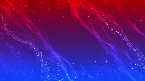 Technology wave of particles Big Data. abstract dark blue fast moving binary Stock Footage 333792132