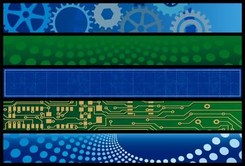 Technology web banners Illustration