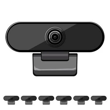Technology web camera cartoon vector graphic Stockillustratie