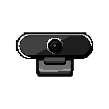 Technology web camera pixel art vector illustration Illustrazione stock