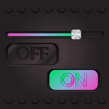 Technology web interface with colored slifer 스톡 일러스트