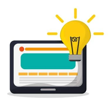 Technology web page idea creativity Stock Illustration