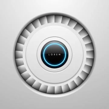 Technology white fan with display background Stock Illustration