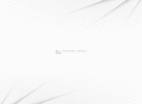 Technology white paper cut dot pattern design background. illustration vector Illustrazione stock