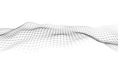 Technology white wave. Big data visualization. Digital background. Stock Footage 203597205