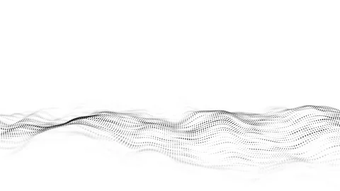 Technology white wave. Big data visualization. Digital background. Stock Footage 271452370