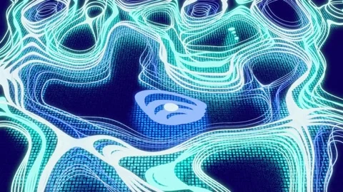 Technology wiggle abstract lines Stockbeeldmateriaal 151652800