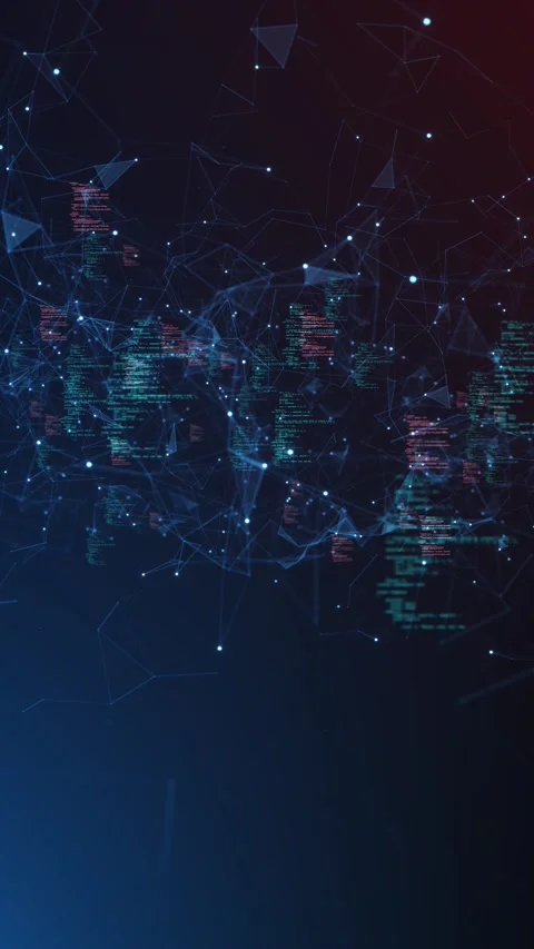 Technology wireframe circle tunnel background. Futuristic 3D grid. Big data visu 库存影片 342785759