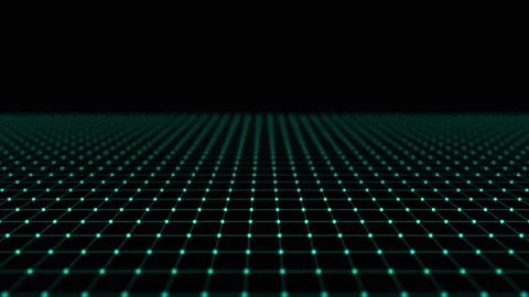 Technology wireframe landscape. Perspective grid. Видео 168418514