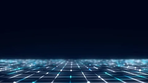 Technology wireframe landscape. Perspective grid. Stock Footage 229116944