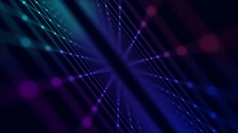 Technology wireframe revolves landscape. Perspective grid. Видео 168418895