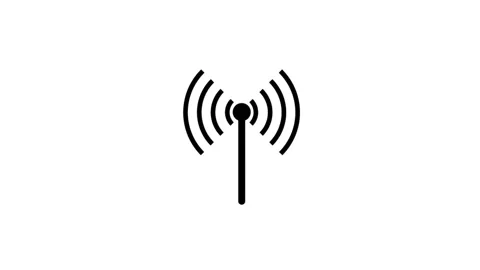 Technology Wireless signal icon animation. Animate designed in flat icon styl Stock Footage 305009194
