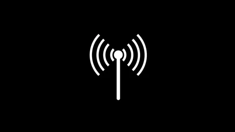 Technology Wireless signal icon animation. Animate designed in flat icon styl Stock Footage 305009195