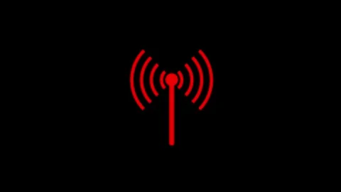 Technology Wireless signal icon animation. Animate designed in flat icon styl Stock Footage 305009201