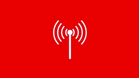 Technology Wireless signal icon animation. Animate designed in flat icon styl Stock Footage 305009209