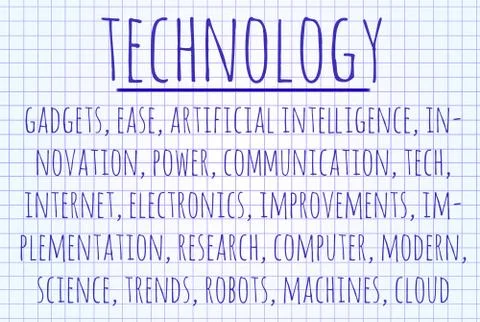 Technology word cloud イラスト素材