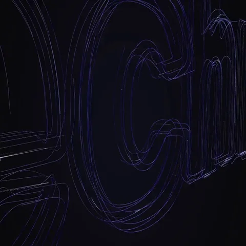 Technology word made of blue impulses and red one Vídeos de archivo 69518635