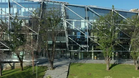 Technopark Sofia Bulgaria Horizontal Flight Stock Footage 116258671