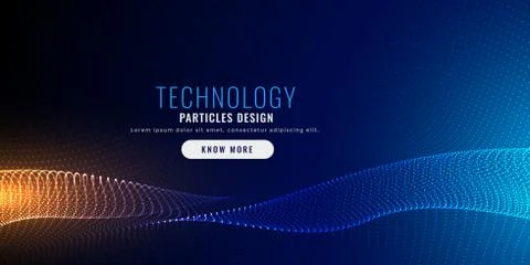 Techology particle mesh background design Stock Illustration
