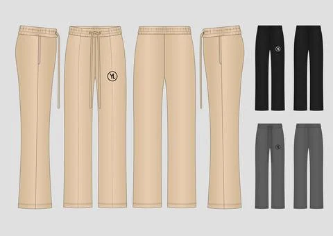 Techpack Sweatpants Design, All-Around Design, Perfect for Your Fashion Brand Illustrazione stock
