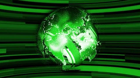 Techy earth map globe. Abstract colorful particles earth globe. イラスト素材