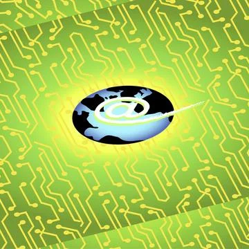 Techy Stuff 12 2004 Linda Braucht (20th C. American) Computer graphics Stock Illustration