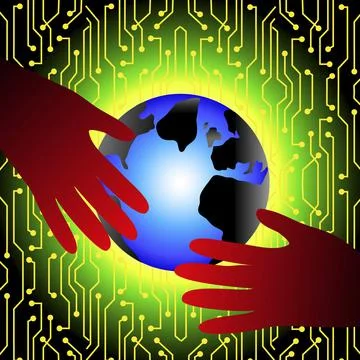 Techy Stuff 5 2004 Linda Braucht (20th C. American) Computer graphics Stock Illustration