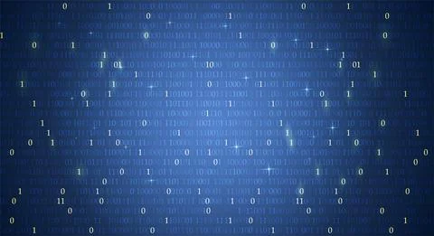 Tecknology background with binary code. May use as Happy New Year Greeting Ca Stock-Illustration