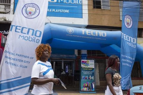 Tecno mobile branding in Yaounde, Cameroon - 08 Oct 2018 Stock Photos