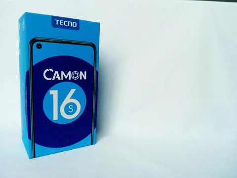 Tecno smartphone, Camon 16 S phone box. Stock Photos