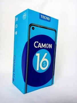 Tecno smartphone, Camon 16 S phone box. Stock Photos